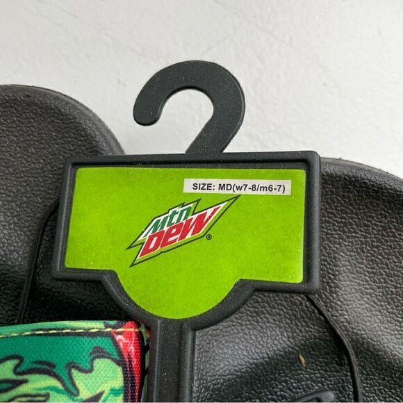Mountain Dew Promo Slide Sandals, Size M (W7-8 / M6-7) NWT - Picture 2 of 5